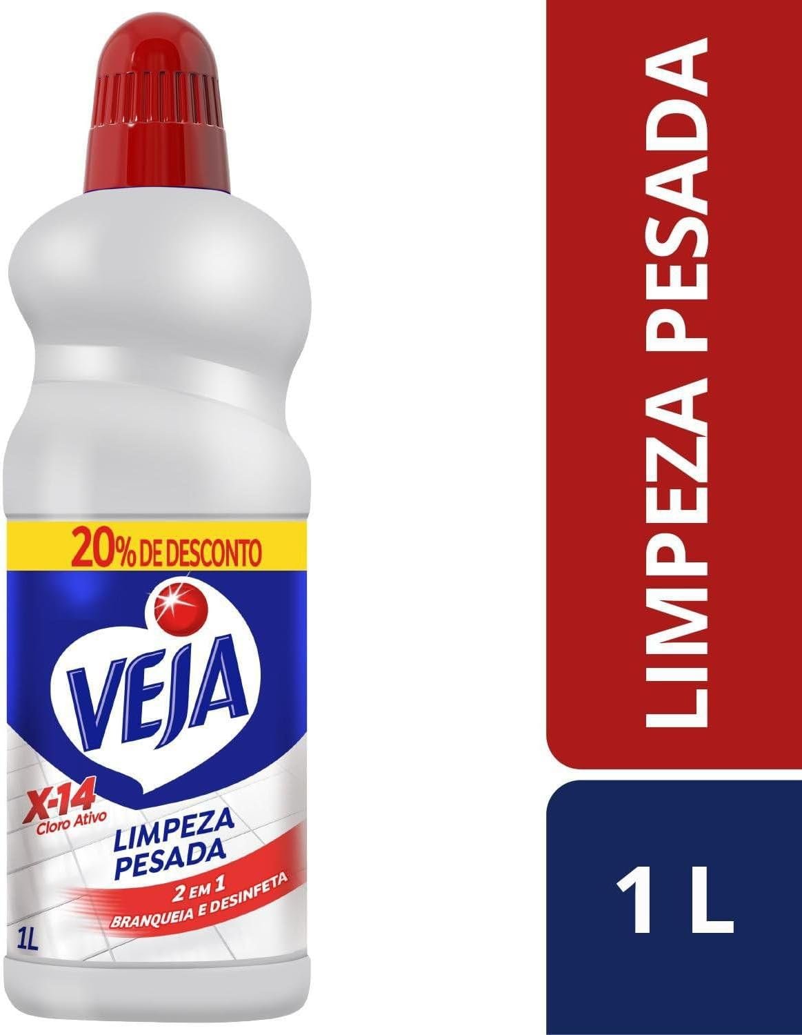 Veja Limpador para Limpeza Pesada Cloro Ativo 2 em 1 - 1L - Imagem 2