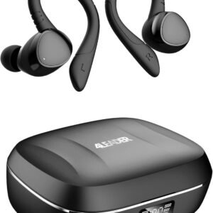 Fone de Ouvido Bluetooth com Microfone e Cancelamento de Ruído Ativo – 4Leader, à Prova D’água e com até 20 Horas de Reprodução – Melhor Escolha para Esportes e Atividades ao Ar Livre – Preto