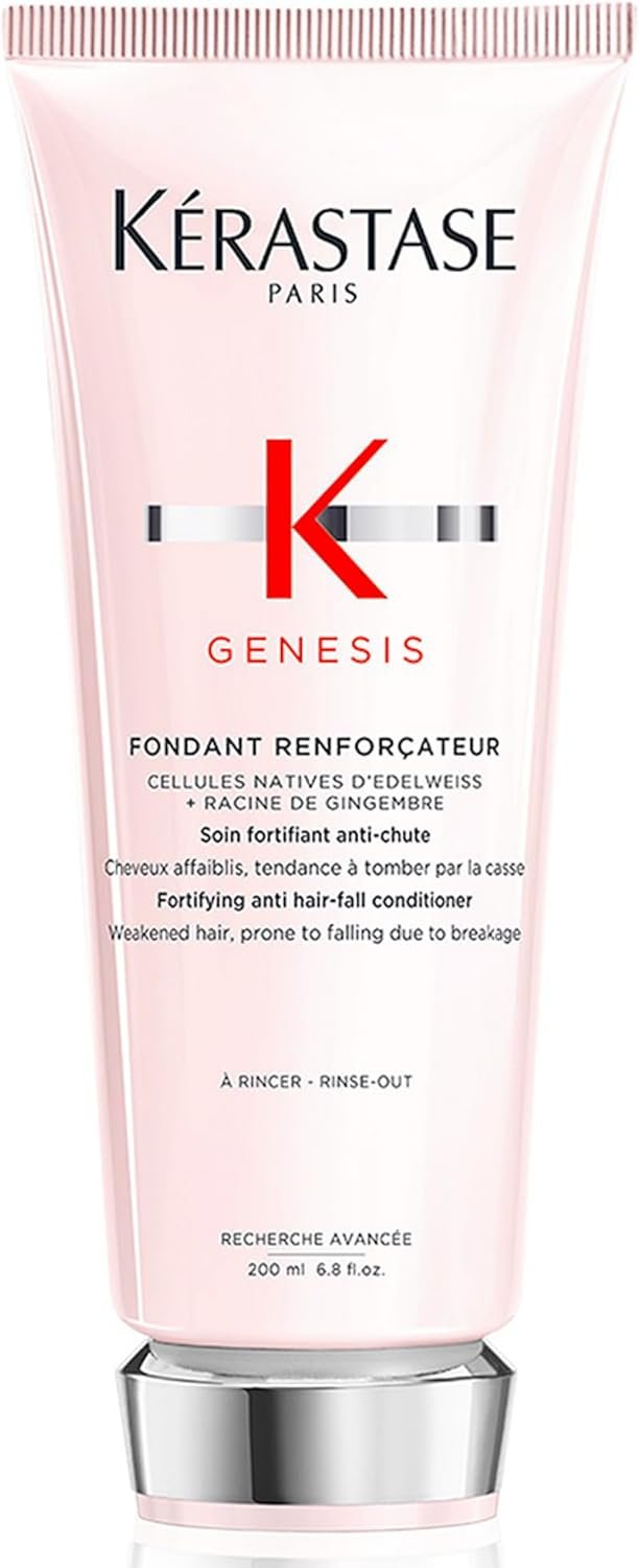 Kérastase Genesis Fondant Renforçateur, Condicionador Antiqueda Fortificante com Células de Edelweiss e Raiz de Gengibre para Cabelos Normais a Finos, 200ml