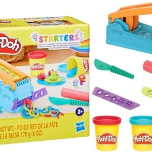 Play-Doh Massinha de Modelar Infantil, Kit Inicial Fábrica Divertida, conjunto de massinha com acessórios e 2 potes de massa de modelar, presente de Natal para crianças acima de 3 anos