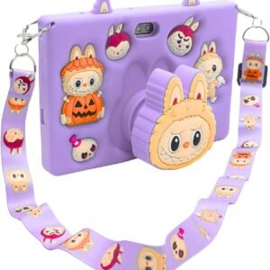 Tablet Infantil E15 Tela 7″ IPS 128GB / 8GB RAM Bateria 4000 mAh, Câmera 8MP, Android 12 com Capa Silicone e Alça para Jogos, Entretenimento (Roxo)