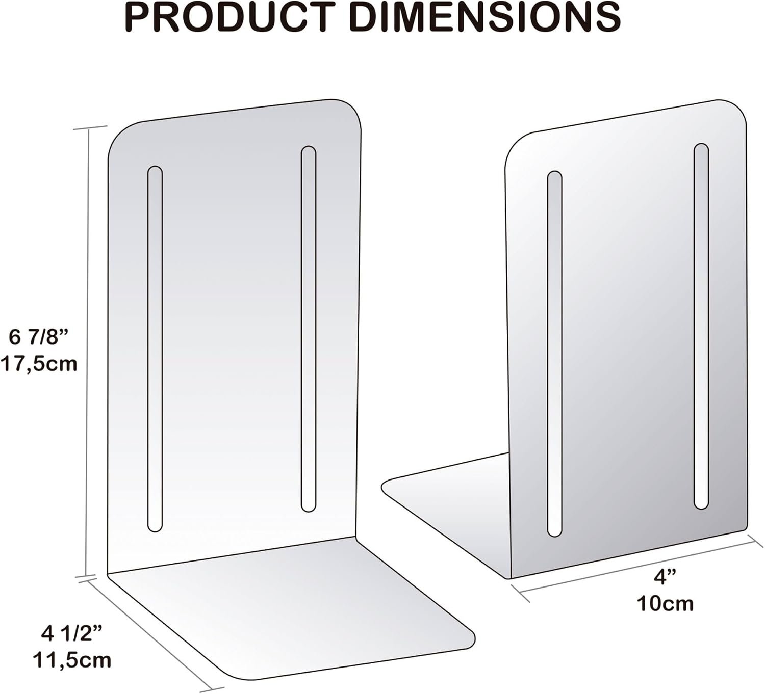 Acrimet Bibliocanto Premium – Suporte para Livros de Metal 1 Par, Preto - Imagem 9