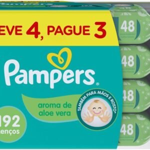 Lenços Umedecidos Pampers Aroma de Aloe Vera 192 Unidades