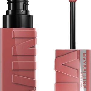 Maybelline NY SuperStay Vinyl Ink Batom Líquido, Longa Duração, Acabamento Vinil Espelhado e Efeito Gloss, Brilho Instantâneo, Conforto para os Lábios, Fórmula Vegana, Cor Cheeky 4,2ml