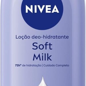 NIVEA Loção Hidratante Desodorante Soft Milk 400ml – Hidratação para pele seca, com textura leve e sensação de suavidade que deixa a pele macia, cheirosa e hidratada por 48h