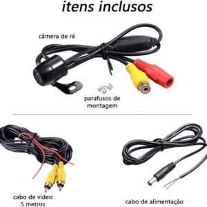 Câmera De Ré Universal Automotiva Borboleta Parachoque Com Visão Noturna Colorida Carro Caminhão Van