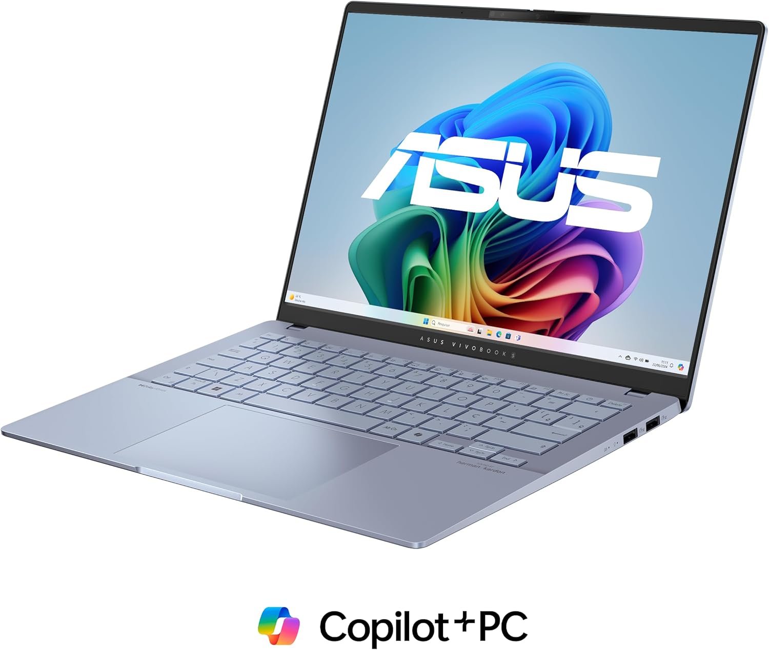 Notebook ASUS Vivobook S 14, Core Ultra 7, 32 GB, 1.0 TB SSD, W11 Home, Tela 14.0'' OLED, Mist Blue - S5406SA-PP097W - Imagem 10