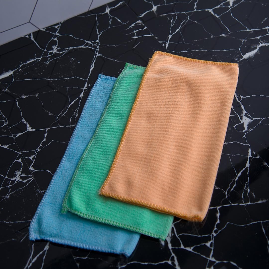 Conjunto 3 Panos para Limpeza de Microfibra 30cm - Lyor - Imagem 6