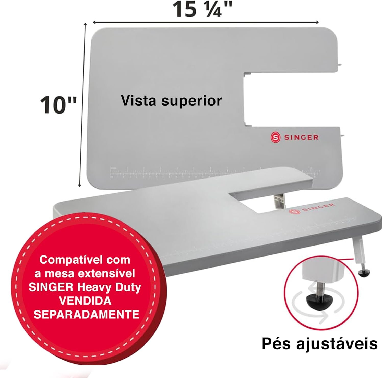 Máquina de Costura Singer Facilita Pro 4423 Mecânica 127 Volt | 23 Pontos, Motor Potente, Estrutura de Metal, Braço Livre, Base de Aço Inox, 1100 ppm | Ideal para Tecidos Pesados e Projetos Criativos - Imagem 4