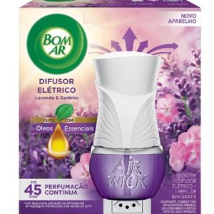 Bom Ar Difusor Elétrico Lavanda e Gerânio Aparelho + Refil 16ml