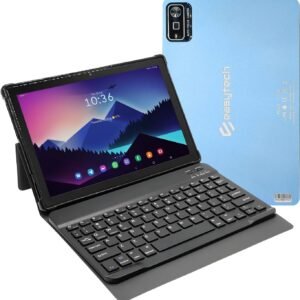 Tablet E1035 10.1″ HD+ 256GB/ 8GB RAM Bateria 6000mAh, Octa Core, Câmera 13MP Dual Chip com Capa e Teclado para Estudos e Trabalho (Azul)