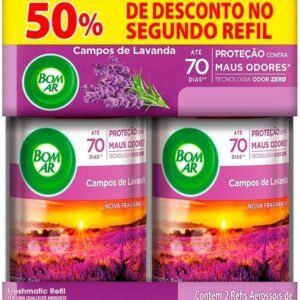 Aromatizador de Ambiente Bom Ar Automático Aerossol Freshmatic Refil na 2ª Unidade Campos de Lavanda