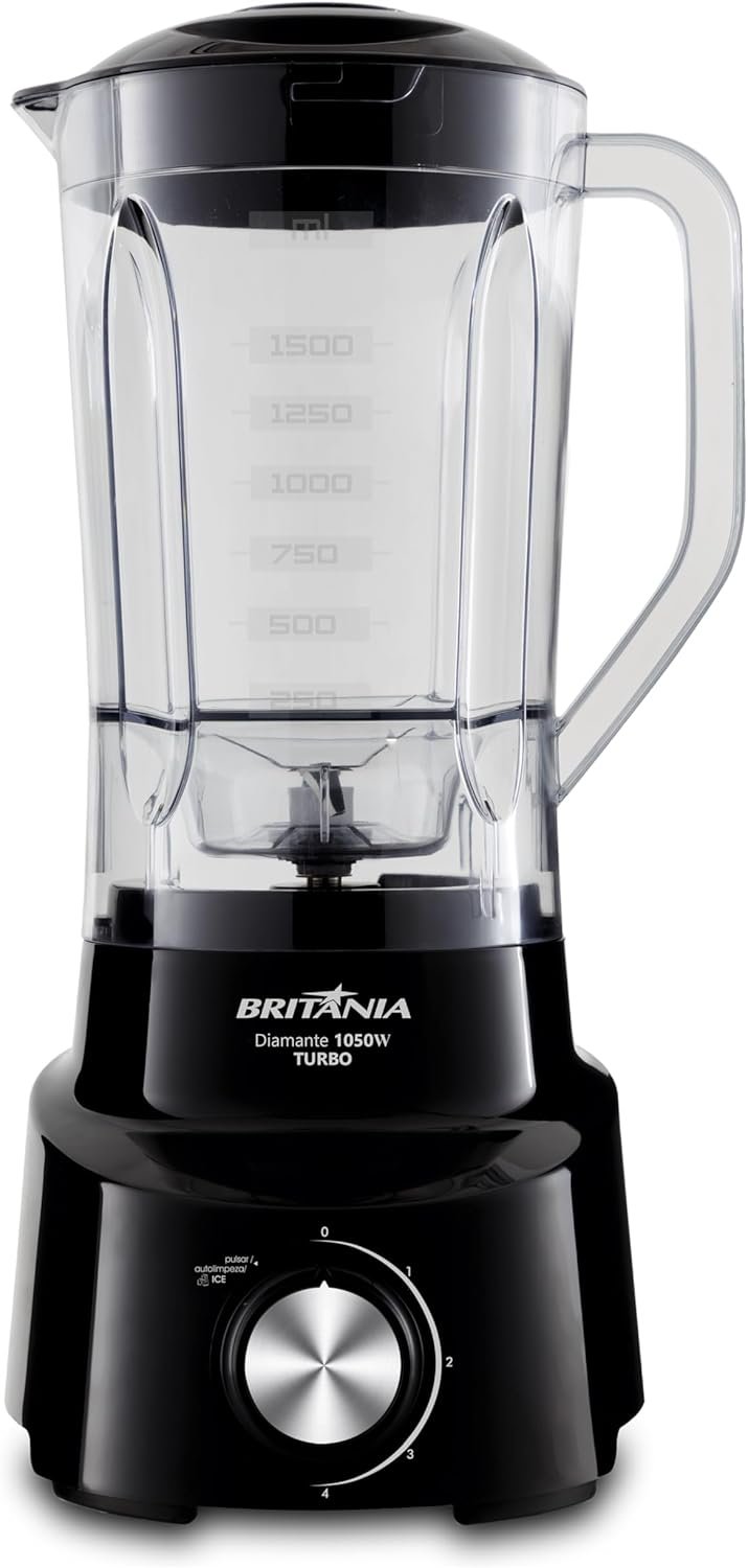 Liquidificador Britânia 900W 2.65L Diamante 800 com Filtro e 4 Velocidades Preto 127V - Imagem 3