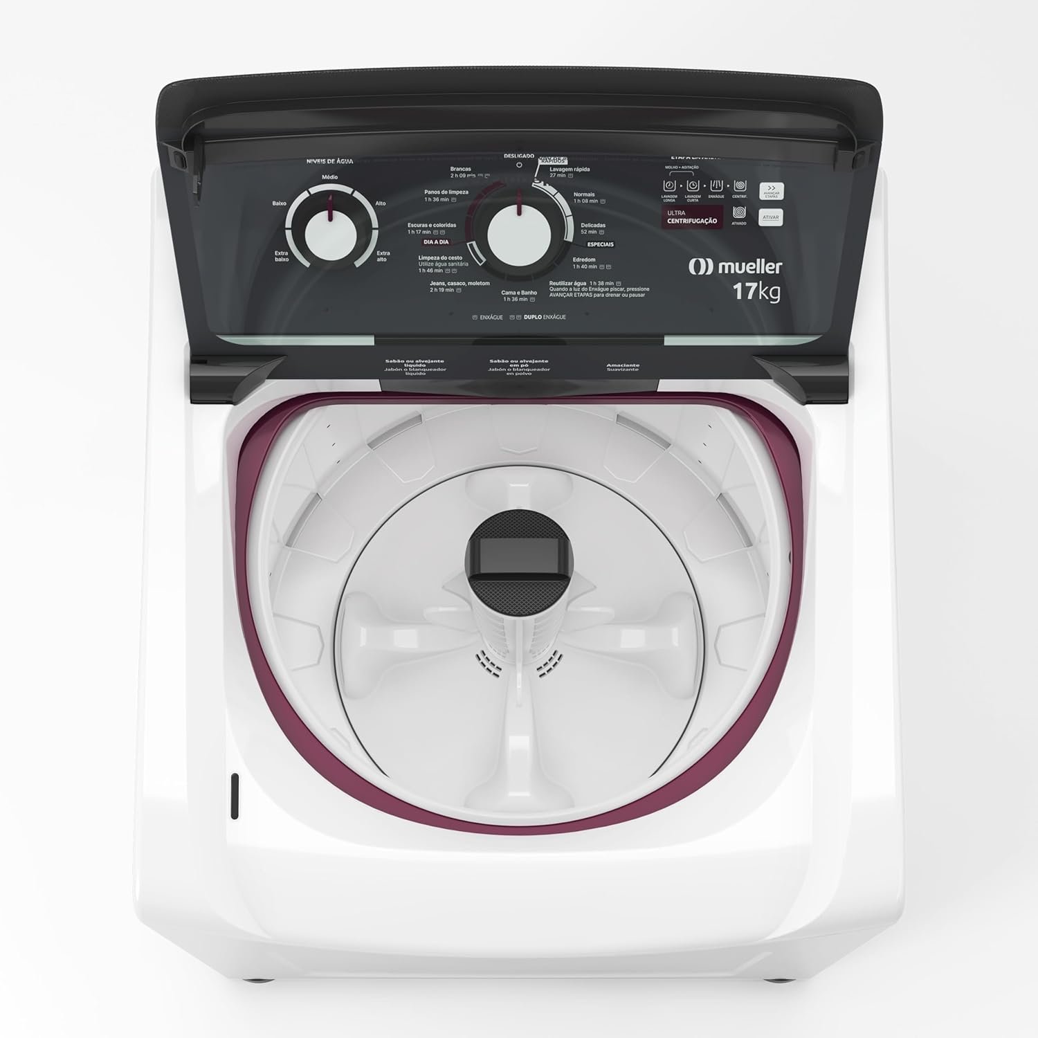 Mueller Máquina de Lavar 17Kg Mueller Automática MLA17 Branco 220V - Imagem 7