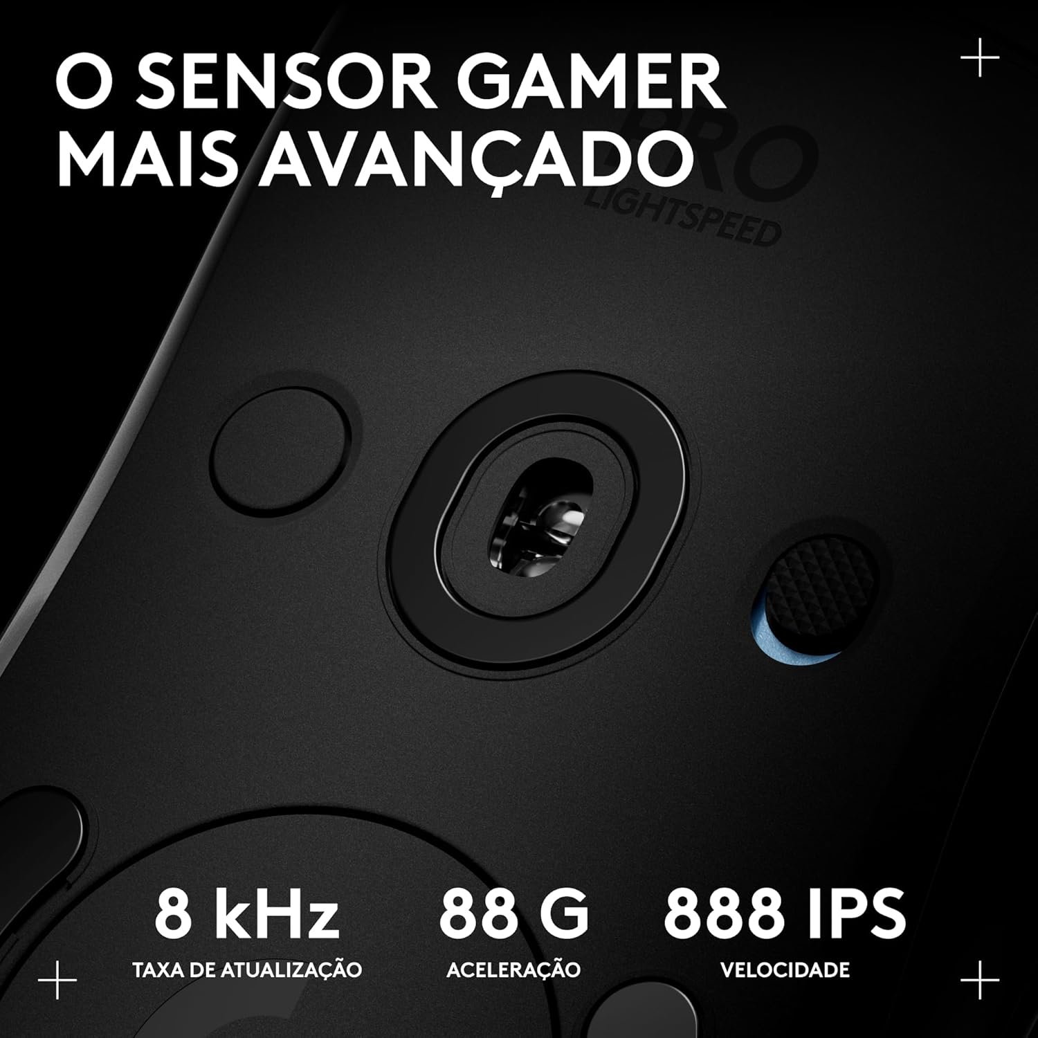 Mouse Gamer Sem Fio Logitech G PRO 2 LIGHTSPEED para Destros ou Canhotos, 4 Botões Programáveis e Removíveis, Sensor Hero 2 44K DPI, Carregamento USB-C, PC/Mac - Preto - Imagem 5