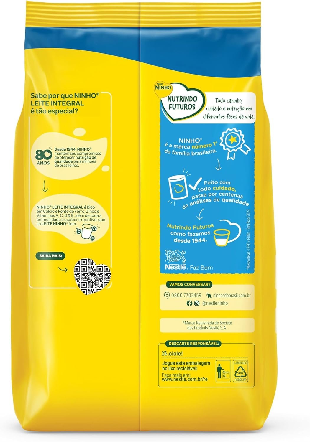 Leite em Pó Ninho Integral Sachê 975g - Imagem 3
