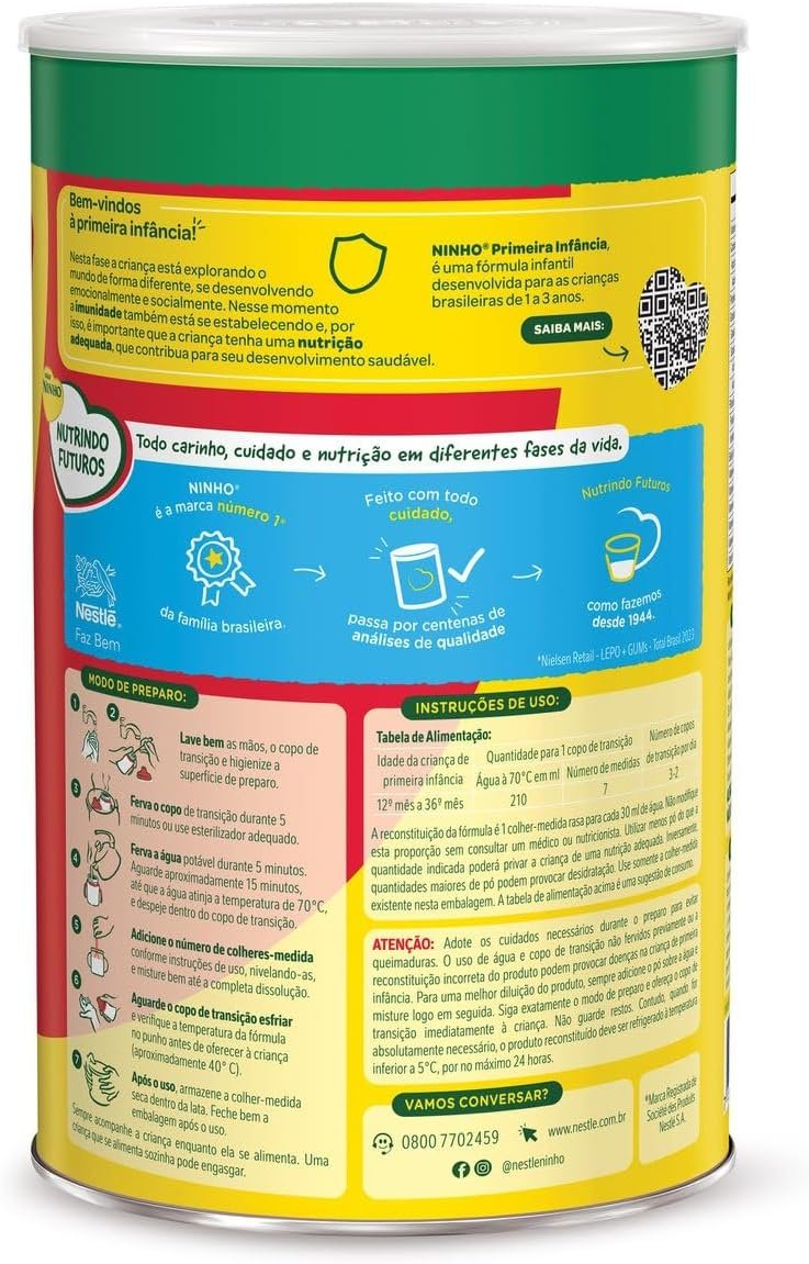 Ninho Fases 1 - Fórmula Infantil, 1.2 kg (Pacote de 1) - Imagem 3