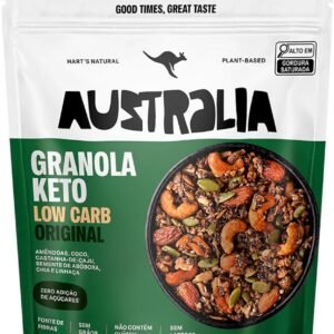 Hart’s Natural Granola Australia Keto Low Carb | Granola Sem Açucar, Sem Lactose, Sem Glúten, Vegano | 100% Natural | Alto em Fibras | Snack Saudável | 300g
