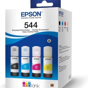 Kit de Garrafas de Tinta Original Epson EcoTank T544 – Magenta, Amarelo, Ciano, Preto