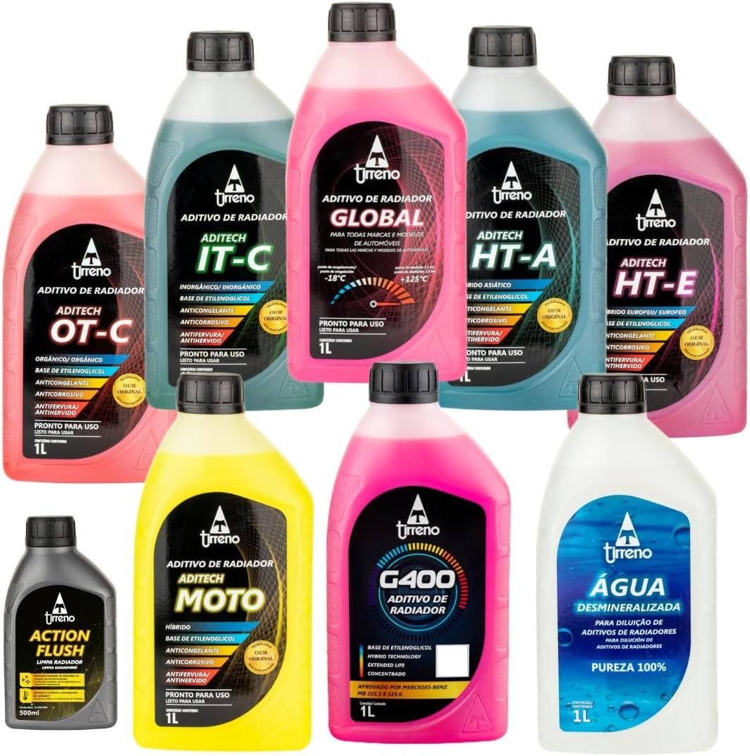1 Litro Aditivo Radiador Híbrido HT-A Azul Pronto Uso Original Tirreno Motor Alúmínio homologado Hyundai Toyota Honda Nissan Kia Mitsubishi Suzuki Subaru - Imagem 8
