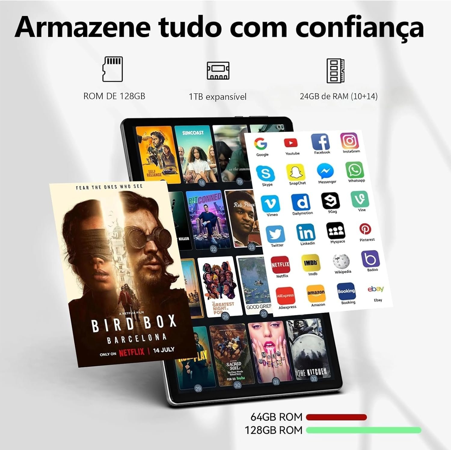 MARVUE Pad M13 Tablet, Android 14, tablet 10,1 polegadas, Com Caixa, 24GB de RAM, tablet 128GB, Expansível até 1TB, Processador Octa-Core,GMS,Wi-Fi, Câmera Traseira de 12MP,Câmera Frontal de 5MP - Imagem 4