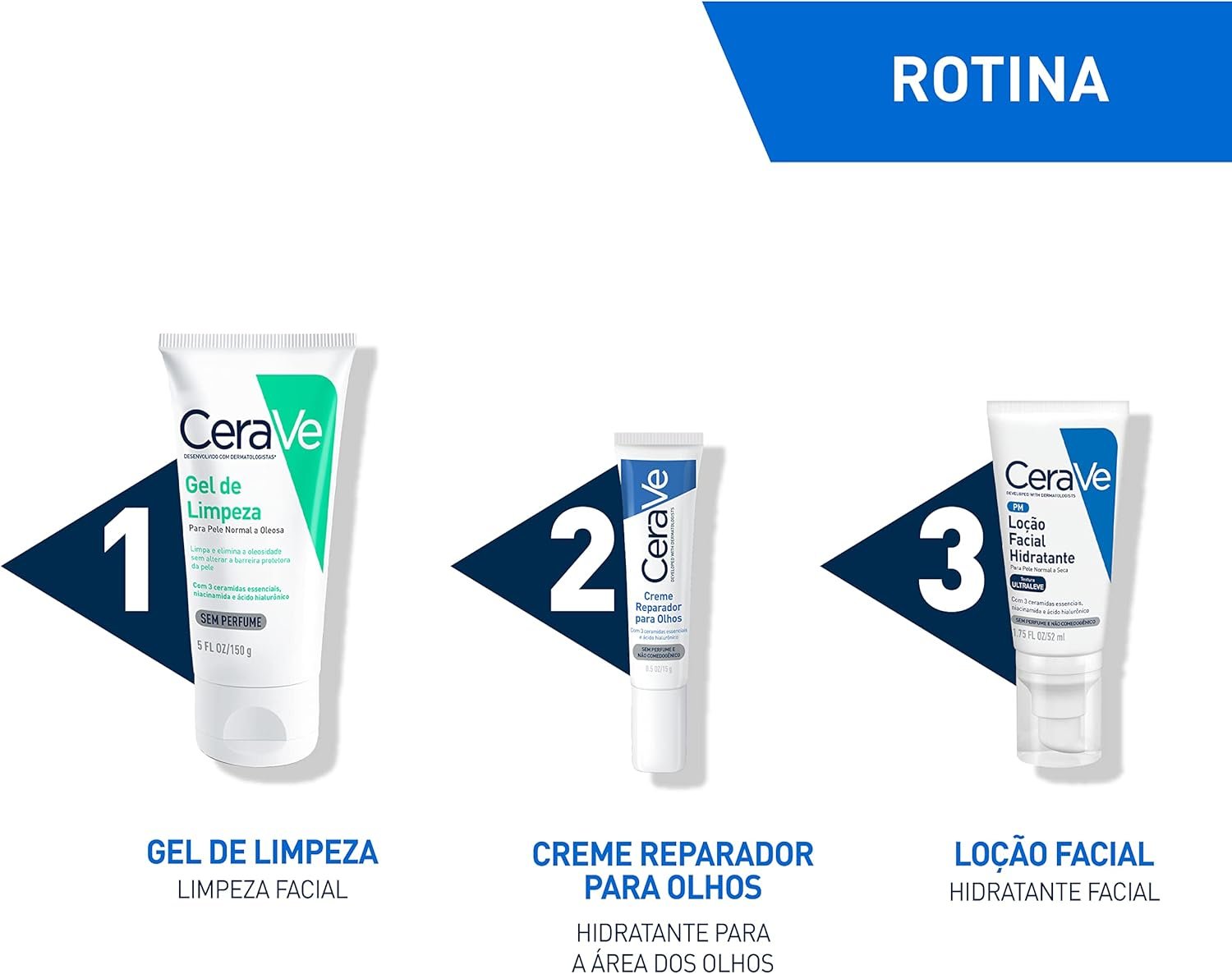 CeraVe Loção Facial Hidratante PM, Textura Ultraleve, Hidratação Suave e Rápida Absorção, com Ceramidas Essenciais e Ácido Hialurônico, Sem Perfume e Hipoalergênica, 52ml - Imagem 7