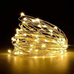 Cordão de Luz de Fada Branca 3m – Decoração Elegante com Estilo e Luxo!
