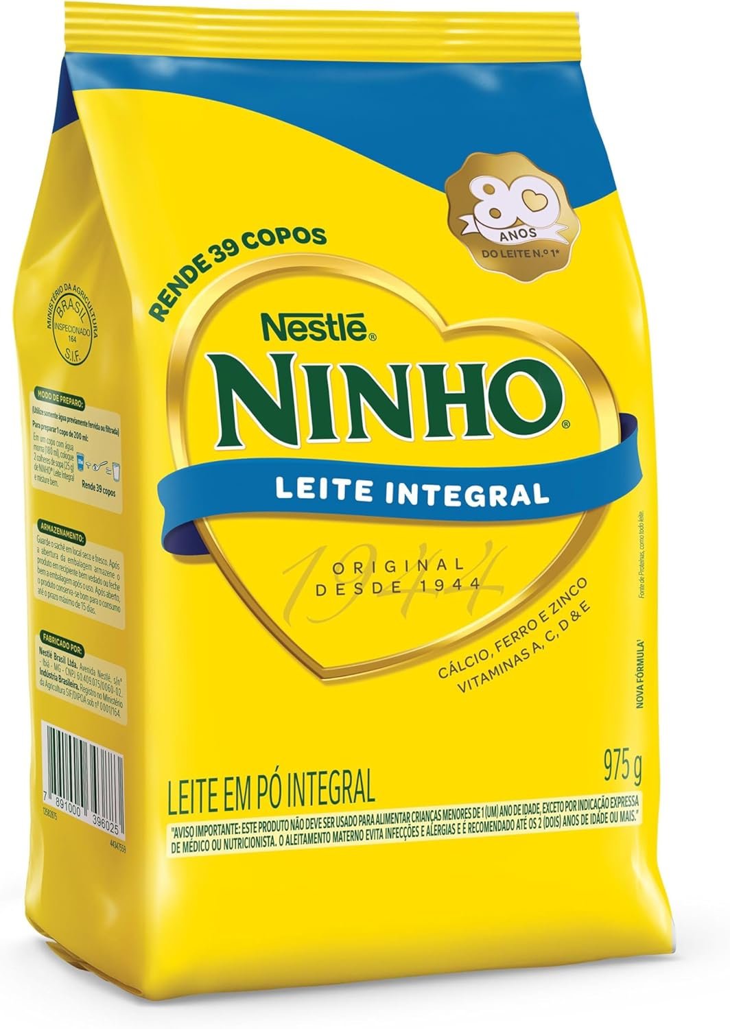 Leite em Pó Ninho Integral Sachê 975g - Imagem 2