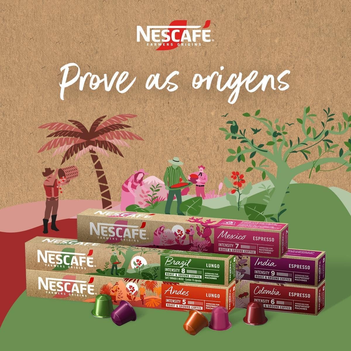 Café em Cápsula Compatível com Nespresso Nescafé Farmers Origins Colombia 10 Cápsulas - Imagem 7