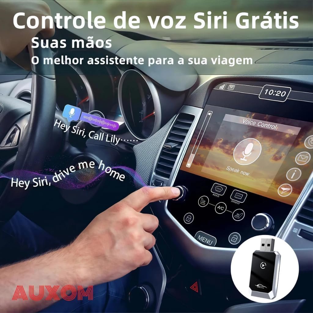 Adaptador CarPlay Android Auto 2 em 1 Sem Fio, Conversor Mini de CarPlay com Fio para Sem Fio Plug & Play, Conexão Rápida USB-A/C, Compatível com iPhone e a maioria dos modelos de veículos - Imagem 6