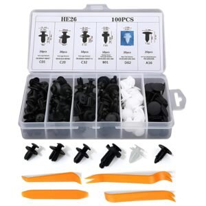 Kit 100 Presilhas e Grampos Universais para Parabarro, Parachoque e Forro de Porta – Fixação Automotiva Reforçada, Ideal para Acabamento Interno e Externo do Carro Kit 100 Presilhas e Grampos Universais para Parabarro, Parachoque e Forro de Porta – Fixação Automotiva Reforçada, Ideal para Acabamento Interno e Externo do Carro