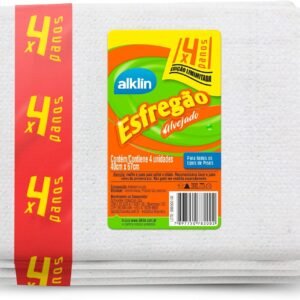 Pano Piso Esfregão 40×67 M Alvejado Emb.Economica c/ 4