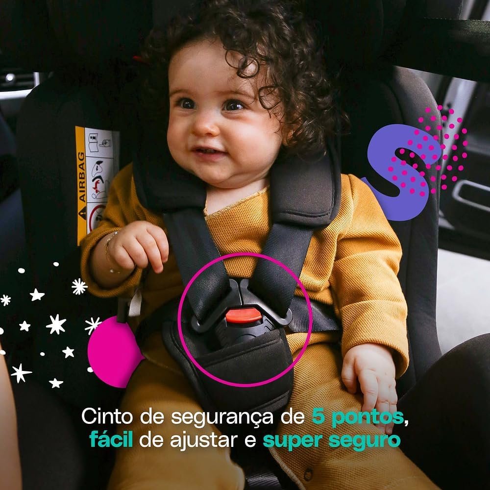 Cosco Kids, Cadeirinha Progress, 0 a 36kg, Cinza Mescla - Imagem 5