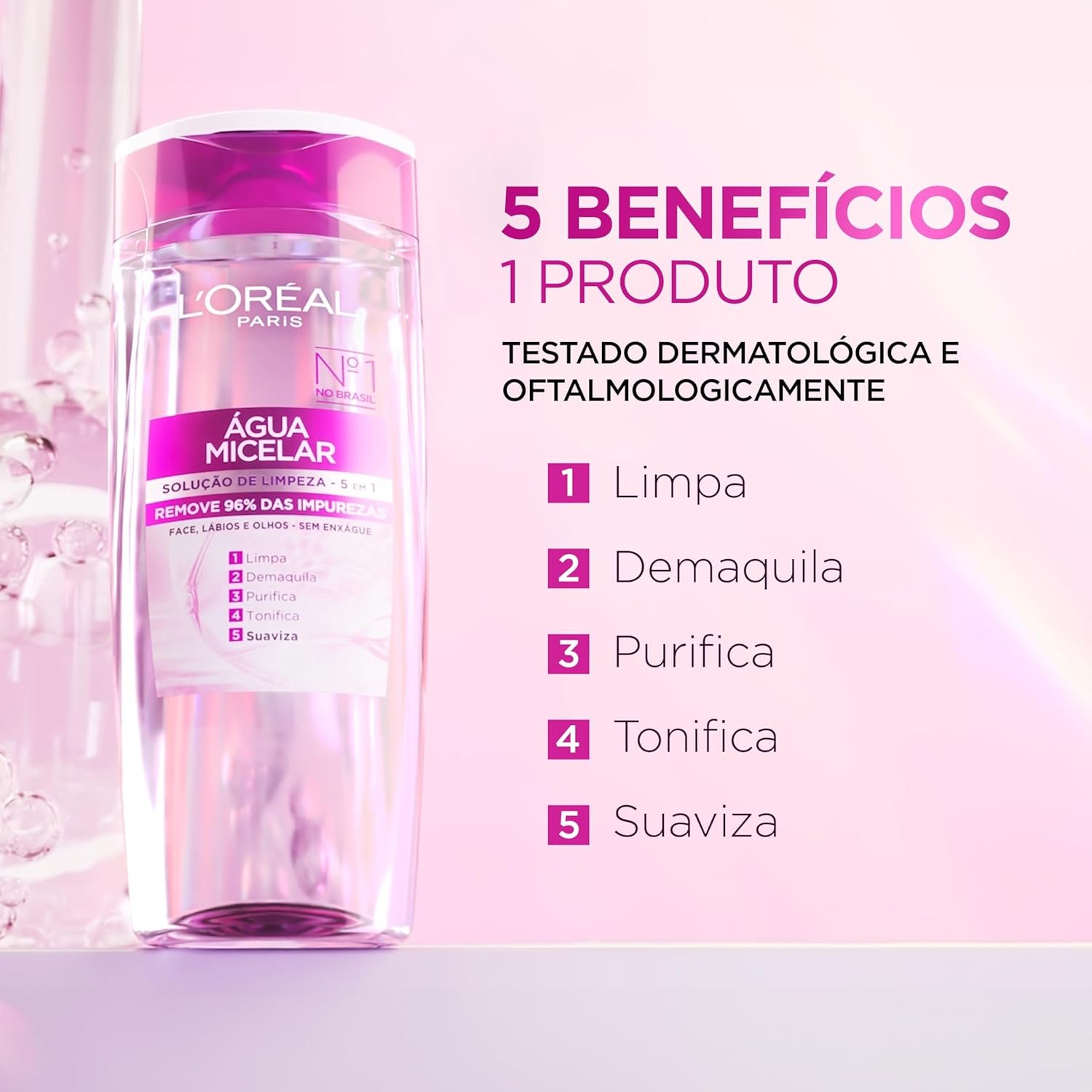 L'Oréal Paris Dermo Expertise Solução de Limpeza 5 em 1 - Água Micelar 400ml - Imagem 2