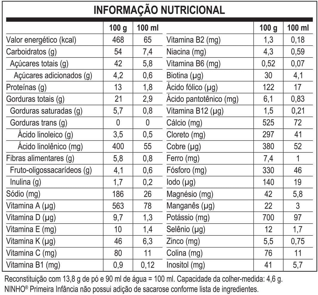 Ninho Fases 1 - Fórmula Infantil, 1.2 kg (Pacote de 1) - Imagem 4