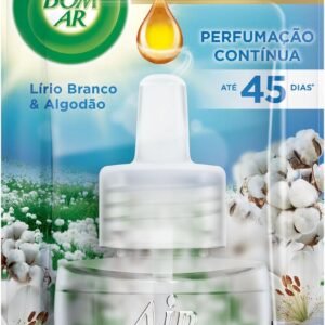 Bom Ar Difusor Elétrico Lírio Branco e Algodão Refil 16ml
