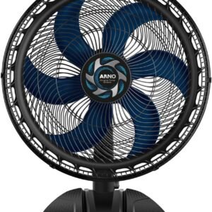 Ventilador de Mesa Arno Xtreme Force Breeze 50cm VB50, 126W, 6 Pás, 3 Velocidades, Oscilação 80º, Power Zone, Modo Sono Tranquilo, Grade Chevron Zone, 110V