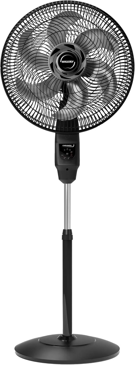 Ventilador de Coluna Mallory Chronos 140W, Silencioso, Com Controle Remoto, Hélice de 6 pás, Auto Desligamento Programável de até 7 Horas- PR – GR - 127V - Imagem 3