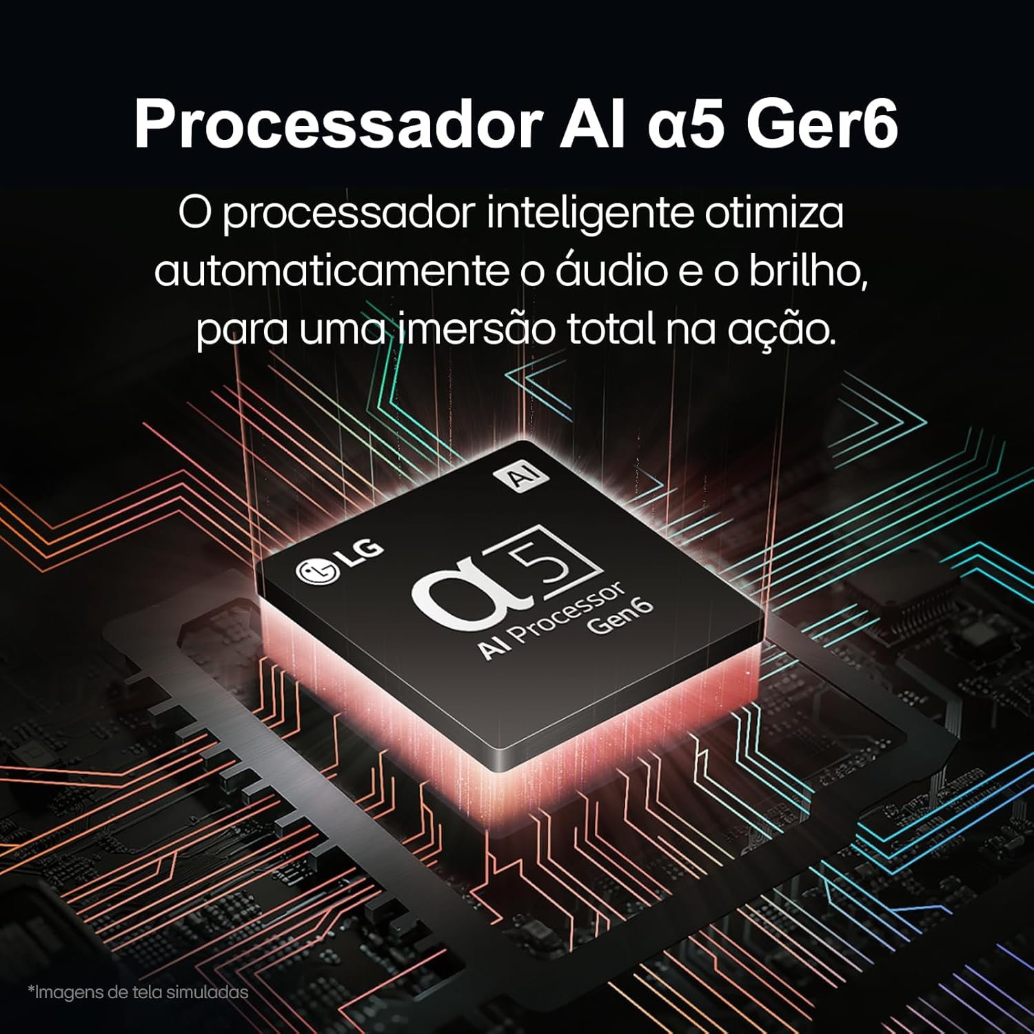 Smart TV 32" LG HD 32LR600B Processador α5 Ger6 AI Alexa integrado LG Channels webOS 23 compatível com Controle Smart Magic - Imagem 5