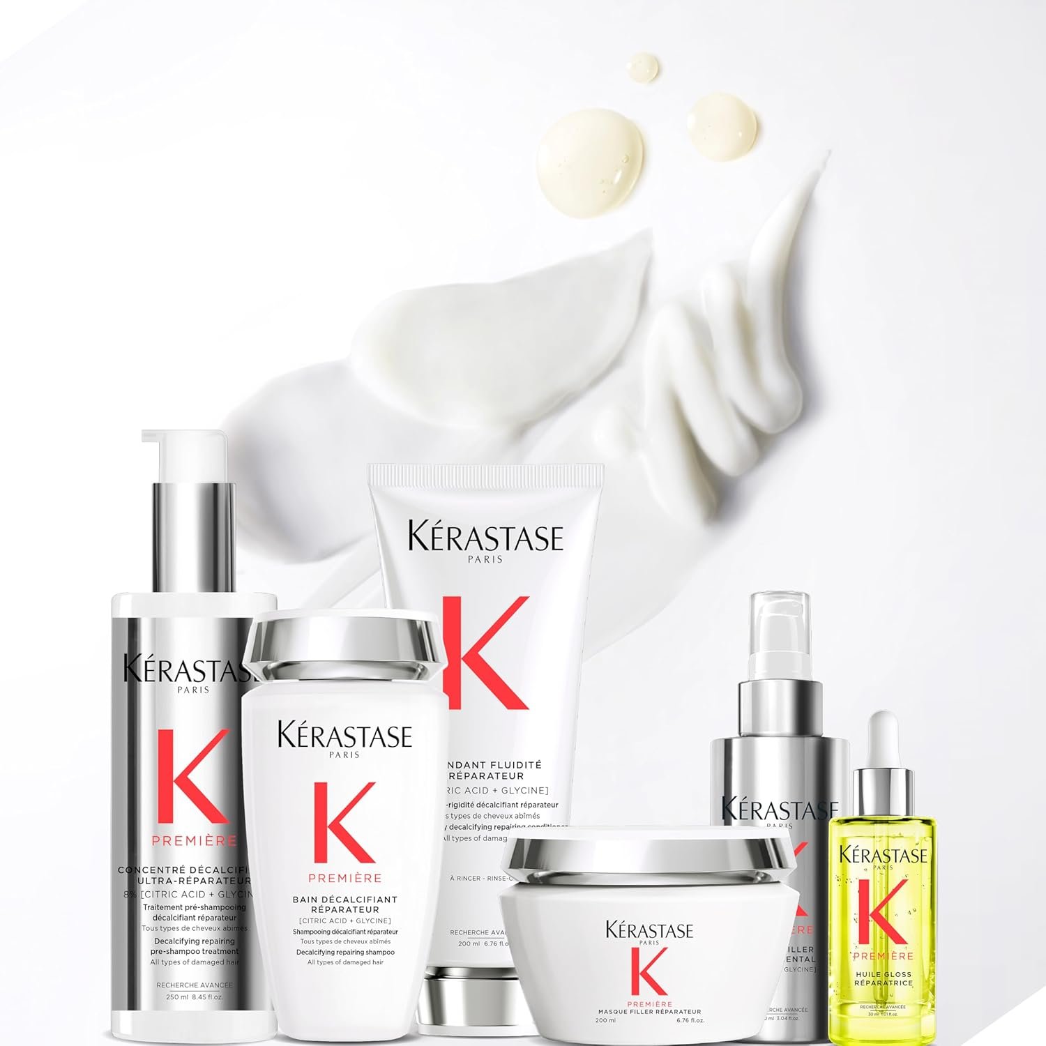 Kérastase Shampoo Première Bain Décalcifiant Réparateur, Todos os tipos de cabelos danificados, Reparador descalcificante, Neutraliza a quebra, Com Ácido cítrico e Glicina, 250ml - Imagem 7