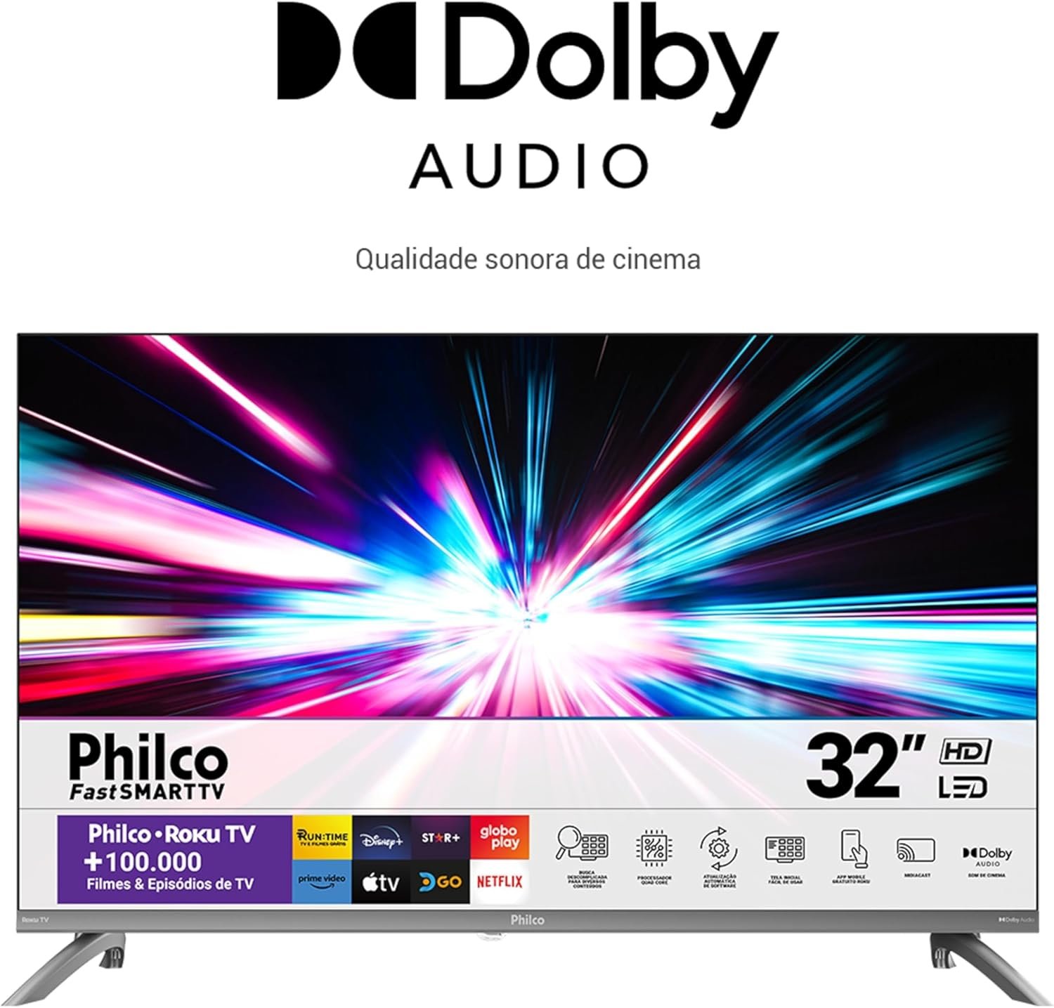Smart TV 32" Philco LED Roku Tv HD Dolby Audio P32CRA - Imagem 9