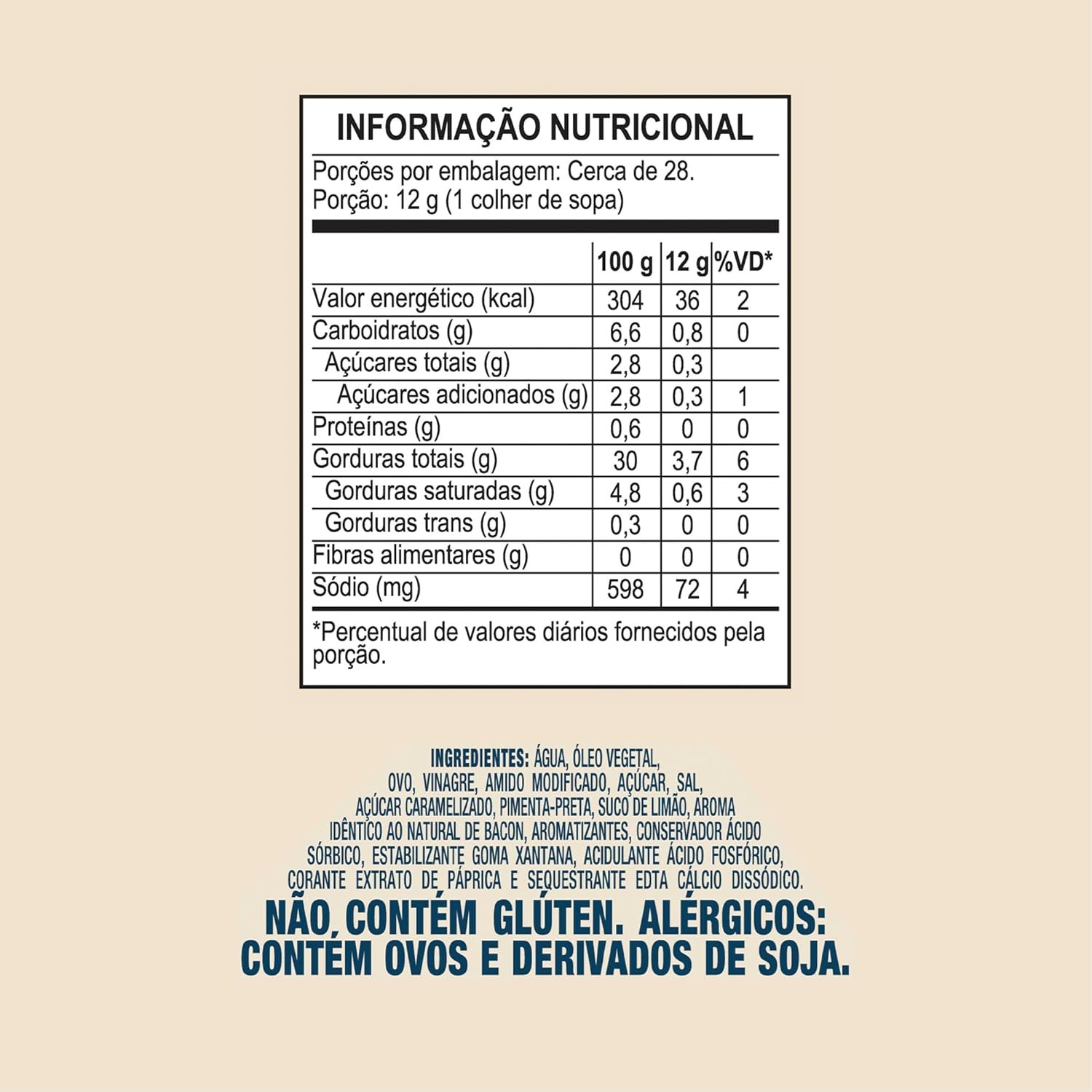 Hellmann's Maionese Bacon 335g - Imagem 3