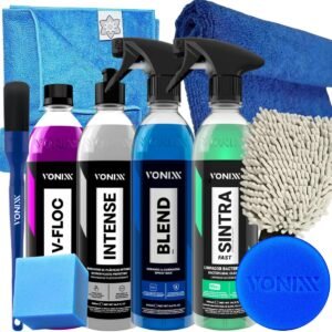 Kit Para Lavar Carro Bike Caminhão Van Biz Onibus Moto Vonixx Blend Spray Cera Liquida Sintra Fast V-floc Shampoo Automotivo Intense Restaurador De Plasticos Internos 500ml