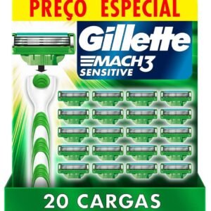 Gillette Mach3 Sensitive – Carga para Aparelho de Barbear, 20 unidades