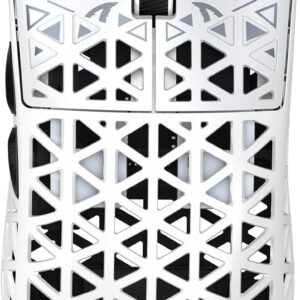 ATTACK SHARK R5 Ultra Mouse gamer sem fio HyperSpeed de fibra de carbono,ultraleve,39 g,com fita adesiva,2,4 G/BT/USB-C,sensor PixArt PAW3950MAX,taxa de polling sem fio de 8 kHz,42KDPI,Win/Mac(Branco)