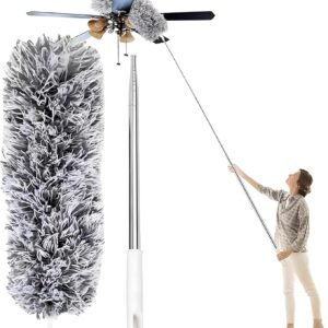 Espanador Extensível 2,8m Premium com Haste Inox Flexível – Microfibra Lavável Antipoeira para Limpeza de Teto, Casa, Escritório, Ventilador e Locais Altos Espanador Extensível 2,8m Premium com Haste Inox Flexível – Microfibra Lavável Antipoeira para Limpeza de Teto, Casa, Escritório, Ventilador e Locais Altos