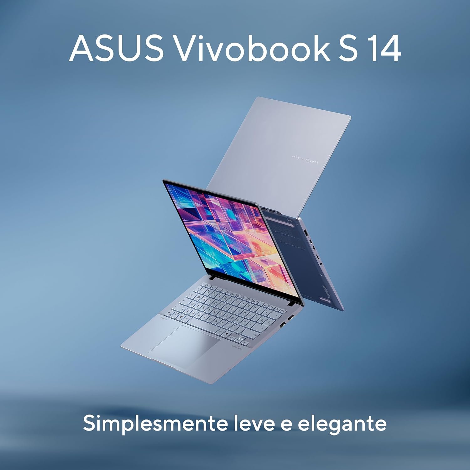 Notebook ASUS Vivobook S 14, Core Ultra 7, 32 GB, 1.0 TB SSD, W11 Home, Tela 14.0'' OLED, Mist Blue - S5406SA-PP097W - Imagem 7