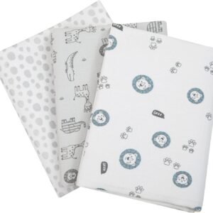 PAPI DESDE 1974 Cueiro Flanel Papi Compose Estampado Para Bebê 80Cm X 50Cm Contém 03 Un