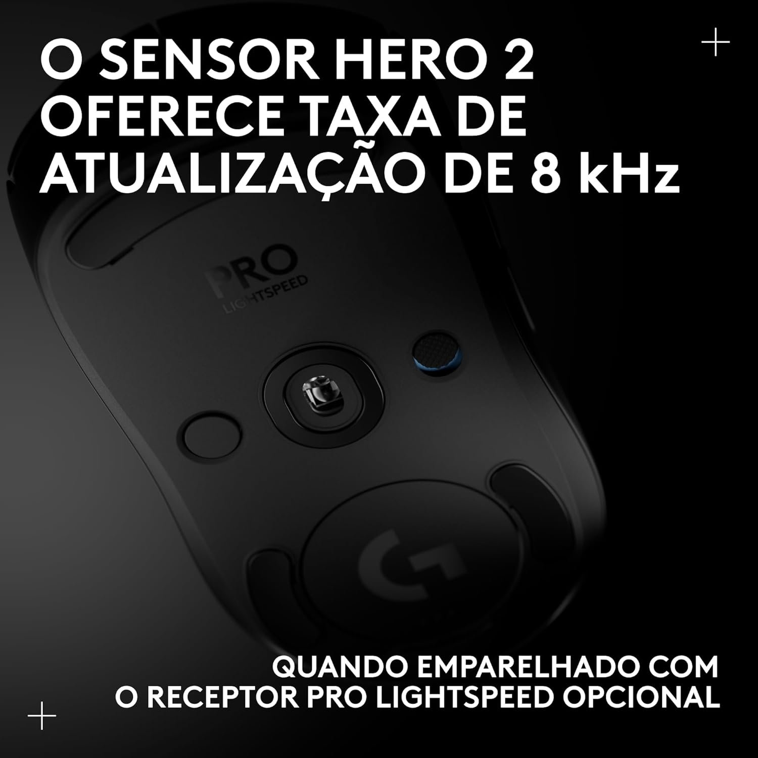 Mouse Gamer Sem Fio Logitech G PRO 2 LIGHTSPEED para Destros ou Canhotos, 4 Botões Programáveis e Removíveis, Sensor Hero 2 44K DPI, Carregamento USB-C, PC/Mac - Preto - Imagem 10