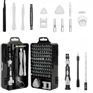 Conjunto de chaves de fenda de precisão de 115 peças para telefone, computador, relógio, console, óculos, eletrônico, kit de ferramentas de reparo profissional